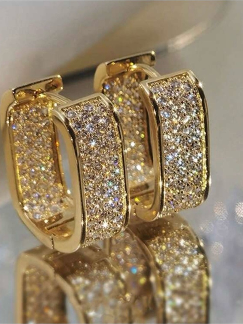 Elegant Gold and Silver Women's Earrings NWOT